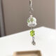 Destined to be a high-value four-leaf clover handmade hanging chain keychain beads small pendant camera chain cute niche wind chime four-leaf clover pendant
