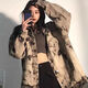 
HUALIN FASHION Washed Tie-Dye Denim Jacket Loose Retro High Street Top 9930 L 115-130