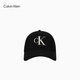 Calvin KleinJeans 25 Spring and Summer New Men and Women's Same Vintage ck Embroidered Pure Cotton Beam Baseball Hat Gift 4G5024G UB1-Space Black One Size OS