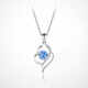 LAOLATU PT999 platinum necklace for women, platinum clavicle chain, I have you in my heart, Chinese Valentine's Day gift for girlfriend and wife, 999 platinum O-shaped chain - I have you in my heart, white diamond pendant