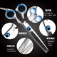 Bei Chuzhong Pet Barber Shop Same Style Shearing Scissors Trimming Set Dog Teeth Shearing Dog Hair Full Set Cat Haircut Complete Set of Four Scissors + Comb + Storage Bag