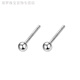 RSRDDY999 sterling silver pure silver earrings for women, simple and compact round beads, ear bone nails, pierced earrings, super small size, 3mm bean earrings, same style, one pair, same style, same style
