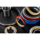 
Jiuyoujiajia TFE yellow stainless steel oil seal Dry wear dustproof vacuum pump air seal Polyskeleton oil seal Shaft 1049 10*20*7 Yellow lips