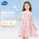 Disney Girls Princess Dress Summer Seaside Resort Style Tank Top Girls Dress Skirt TD2EQ010 Pink 140