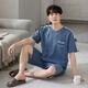 Modal Boys kurzärmeligte Pyjamas für Sommer Baumwolle große Baumwoll-Sommer-Heimkleidung koreanische Version für Casual Wear A671 L (Empfohlen 100-120 Jin [Jin ist gleich 0,5 kg]))