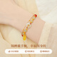 Old Fengxiang Koi Friedliche ruhige Hotan Jade Silber Armband Frauen Transportperlen Armband 520 Valentinstag Geburtstagsgeschenk Freundin Frau [Hoda Meiyu] Lucky Koi friedliches ruhiges Armband