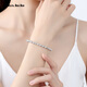 Miss JuJu pt950 platinum unicorn bead bracelet for women, new flashing platinum baby's breath bracelet, weight 12.9-13.1g