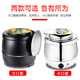10L electronic warm soup cooker commercial 13L thermal insulation pot warm soup stove soup pot buffet stove electric heating warm porridge pot 10 liter black soup cooker large mouth lid/upgraded 304 liner