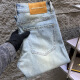 EMPORIO ARMANI Marca de alta gama Armani High-End Light Luxury Trend 2025 Spring and Summer New Men's Jeans Versión europea Slim Small Gray 6227-Ajhh 36