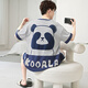 
Zisong summer large-size short-sleeved cotton pajamas men's round neck plus fat plus size 260 Jin [Jin equals 0.5 kg] Thin fat man loose home clothing set b short-sleeved 1517 L Recommended weight 110-135 Jin [Jin equals 0.5 kg]
