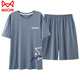 Catman pajamas summer men's modal short-sleeved shorts cool and thin style can be worn on the outside for men's home clothing suit 9207-Vest style L [recommended 100-120Jin [Jin equals 0.5 kg] wear]