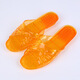 Yunyouli (yunyouli) summer women's crystal sandals comfortable flat heel PVC slippers 1478 yellow 38