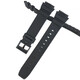 Youlenshi is suitable for Casio casio watch strap AE-1200/1300/F-108/W-216/W800H rubber strap accessories for men and women, black-black buckle 18MM
