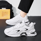 Changxiang Huili men's shoes 2025 summer men's trendy teenagers sports and casual versatile thick sole heightened little white dad shoes men RF-869 white 42
