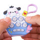 Appuyez sur et appuyez sur la machine de jeu portable de Keychain Keychain Lebet Ghost Mouse pour enfants pour dézip Toy Student Crayer Cartoon Ghost Mouse-3 Pack