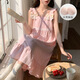 S.Sofea en dentelle Sous-pyjamas Sweet Bow Shorts Home Clothing Set Set DW-967 # Pink [PAD PORTON ROVOBLE] M [80-100JIN [Jin est égal à 0,5 kg]]]