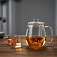 YIHUTEA Teapot Glass Teapot Glass Tea Set Tea Water Separation Teapot Glass Kettle Insulation Heating Tea Maker One Pot 2 Cups 650ML Teapot