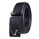 New men's belt automatic business fashion middle-aged casual pants belt versatile youth belt Korean style pants belt simple black square belt + buckle 120cm