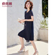 
Yu Zhaolin's mother dress summer short-sleeved dress middle-aged and elderly women's skirt Y232Q1424