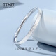 TTMIX imitation diamond platinum bracelet for women pt950 baby's breath platinum bracelet oval bracelet push button 56mm weight 17.58g width 5.1mm