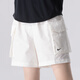 耐克（NIKE）女装运动套装25夏新款舒适透气时尚印花短袖T恤宽松五分裤 两件套 FJ7714-690+HM6983-133 L