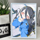 Archives bleues baizhou zi Éclairage de peinture atmosphère envoyée à votre petite amie à votre petite amie Xiao Night Light Animation créative Ornements Cadeau 12610 Miroir Lighting Painting-Tiantong Alice 3 Perg-in USB 165 mm'210mm * Cadre blanc