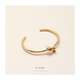Chi Xing's epilogue celi style ins simple temperament cool style internet celebrity pure copper plated 18K gold knotted bracelet for women