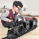 Simulación de la vía del tren eléctrico para niños Simulación del juguete Tren a vapor de vapor Internet Celebrity Boy 3-6 años 5 Birthday Gift Control remoto Básico de tamaño mediano Frente de tamaño mediano + 3 autos Versión normal Súper Long Track + Escena + Electrice Electric
