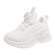 An Qianya children's shoes children's white shoes spring and summer 2025 new casual girls' sneakers boys' running shoes 9928 white leather 26 inner length 16.3CM
