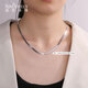 Shengshi Qiyuan (SHENGSHIQIYUAN) pt950 platinum necklace girls plain chain clavicle chain platinum necklace women's high-end snakeskin necklace 2025 new style 17.33 grams long 42cm thick about 4.2mm