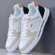 
Western Region Camel Men's Shoes 2025 New Autumn Leather Sports and Casual Shoes Men's All-match Fashion White Shoes Student Shoes White and Black 9910[K] 38
