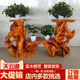 天然根雕花架底座原木客厅中式盆景鱼缸架实木树根艺阳台摆件仿古 粉红色 16862香樟
