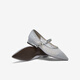 Best 25 summer retro Mary Jane shoes thick heel pointed toe women's shallow mouth single shoes K5009BQ5 silver 38