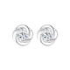 EothPT950 platinum lucky four-leaf clover earrings for women, heart of the ocean, Valentine's Day birthday gift for girlfriend, blue PT950 platinum earrings + certificate