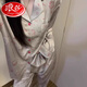 Langsha 2025 Summer Katie Cat simulada Pajamas de seda pantalones de manga largo