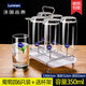 Glass cup household water cup tea cup juice cup milk cup drinking water cup drink cup 6 set LB 6 pack / 290ml high-end 13790+ cup holder + cup / default /