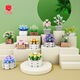 
Shantoulin Village plant building blocks and flowers cute small ornaments DIY assembly toy wholesale XJ-10975(E) Spring Cute
