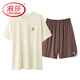 Langsha Pyjamas Paar Outfits One Men und One Women 2025 Neuer Sommer mit Brustpolster Modal Summer bewegt sich nach Hause Kleidung zum Sommer NSN15601 MEN 15801 Frauen mit Brustpolst xl Frauen + Männer's L.