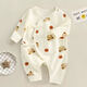 [Four Seasons Baby Climbing Clothes] Spring and Autumn Baby Clothes Class A Pure Cotton Newborn Onesie Long Sleeve Boneless M12003 Blue Love Heart 52cm