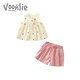 Fanli Girl Summer Suit Set 2025 New Fashionable Children's Clothes Baby Little Girl Short Sleeve Two-Piece Set Summer
