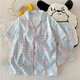 Pajamas for women, summer short-sleeved cloud cotton ladies 2025 new student cute cartoon summer home clothing set QDMBE688 2XL Recommended weight 135 Jin [Jin equals 0.5 kg]