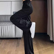 Pierre cardin acetic acid satin ice silk wide-leg pants for women in summer thin straight high waist drooping floor casual sun protection quick-drying pants 691# cement grey [extra-long version] S [recommended 90Jin [Jin equals 0.5 kg] below]
