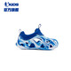 Jordan Qiaodan Shopping Mall Same Boy Boys Breathable Hole Chaussures 2025 Été Nouveau produit Sandales pour enfants Chaussures One-Fot Vital Vital Blue / Jordan White 33