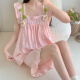 S.Sofea Sommerpyjama mit Brustpyjama süß und süße Mädchen Home Clothing HDS-9930#Aprikosenfarbe 175 L