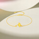 Saturday Bliss 18K gold bracelet for women, ginkgo leaf jewelry, sweet holiday gift for girlfriend and wife, chain length 16+3cm