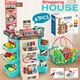 Children's House Play Toys Girls Simulate Supermarket Sales Bureau de caisse de caisse glacée Crom Candy Cart de panier