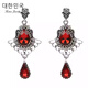 Boucles d'oreilles La rétro pour les femmes, style Hong Kong, conception de niche de luxe légère européenne et américaine, NOUVEAUX BOUCES DE CLIP DE PEUTS EAVEUR SIRGLE EXAGNÉE 925 Silver à aiguille-miaojiang (GA3527)