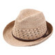 Mr DUCK imported Rafi hats for men and women can wear summer foldable hand-woven straw hat beach sun hat top hat MS17008-Material color M size (suitable for 56-59CM)