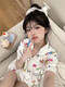 Crayon Shin-Shirt Japanische dreiköpfige Set Crayon Shin-Shirt Dünne Kurzärmel-Hosen Netter KK-14134 Kurzärärmelte dreiköpfige Set M-Code 80-100jin [Jin gleich 0,5 kg]