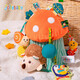 JOLLYBABY Mushroom House Baby Exhaust Music Lathe Pendant Head-up Practice Pulling Movie Band Music Baby Toys School Bus Tissue Box + Hedgehog Mushroom Exhaust